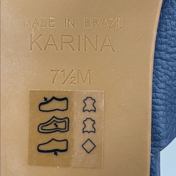 Brighton sandals blue pink yellow butterfly embellished leather block heel 7.5 M - Picture 9 of 10